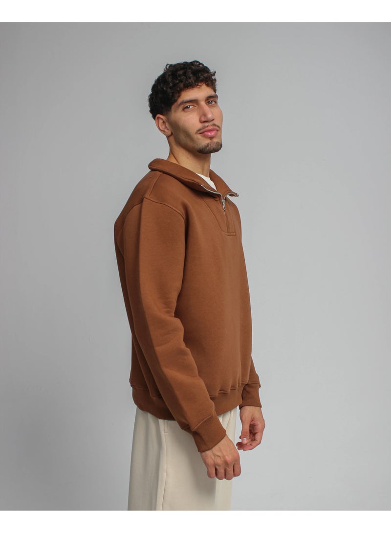 Basic Look Quarter zip Brushed Milton - Image 3